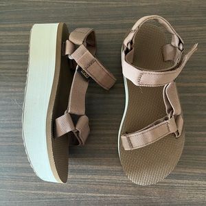 Brown Platform Teva Sandals